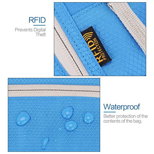 Image of Neck Wallet Lightweight RFID Blocking Waterproof Travel Pouch Passport Wallets for Women Men