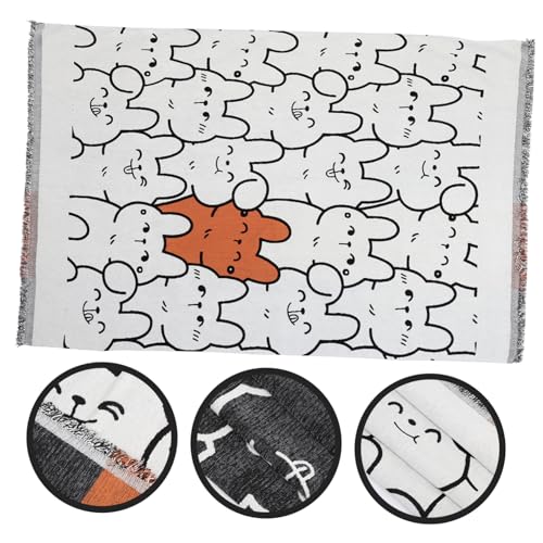 Housse de canapé lapin extra-large jeté doux pour salon avec animaux - 6