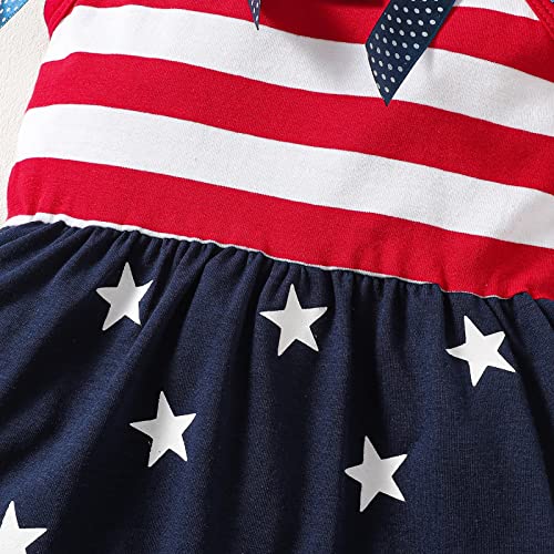 Magic Park Baby Girls Independence Day Dress Toddler Girl 4Th Of July Outfits Kids Stars Stripes Dresses Patriotic Clothes (12-18 Months, Red-Blue) #TOP4