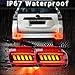 BINQIGOO LED Rear Bumper Reflector Light DRL Sequential Turn Signal Light Tail Brake Fog Lamp Compatible with Toyota Land Cruiser Prado FJ150 2010-2020 Plug and play (Red lens)