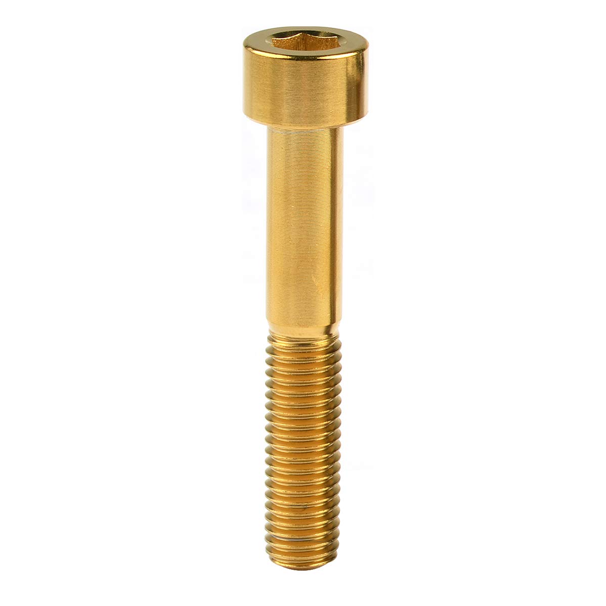 Titanium Cap Allen Socket Head Bolts M10 20 25 30 35 40 45 50 55 60mm Screw Pack of 4 (M10x60mm Pitch 1.5mm, Gold)