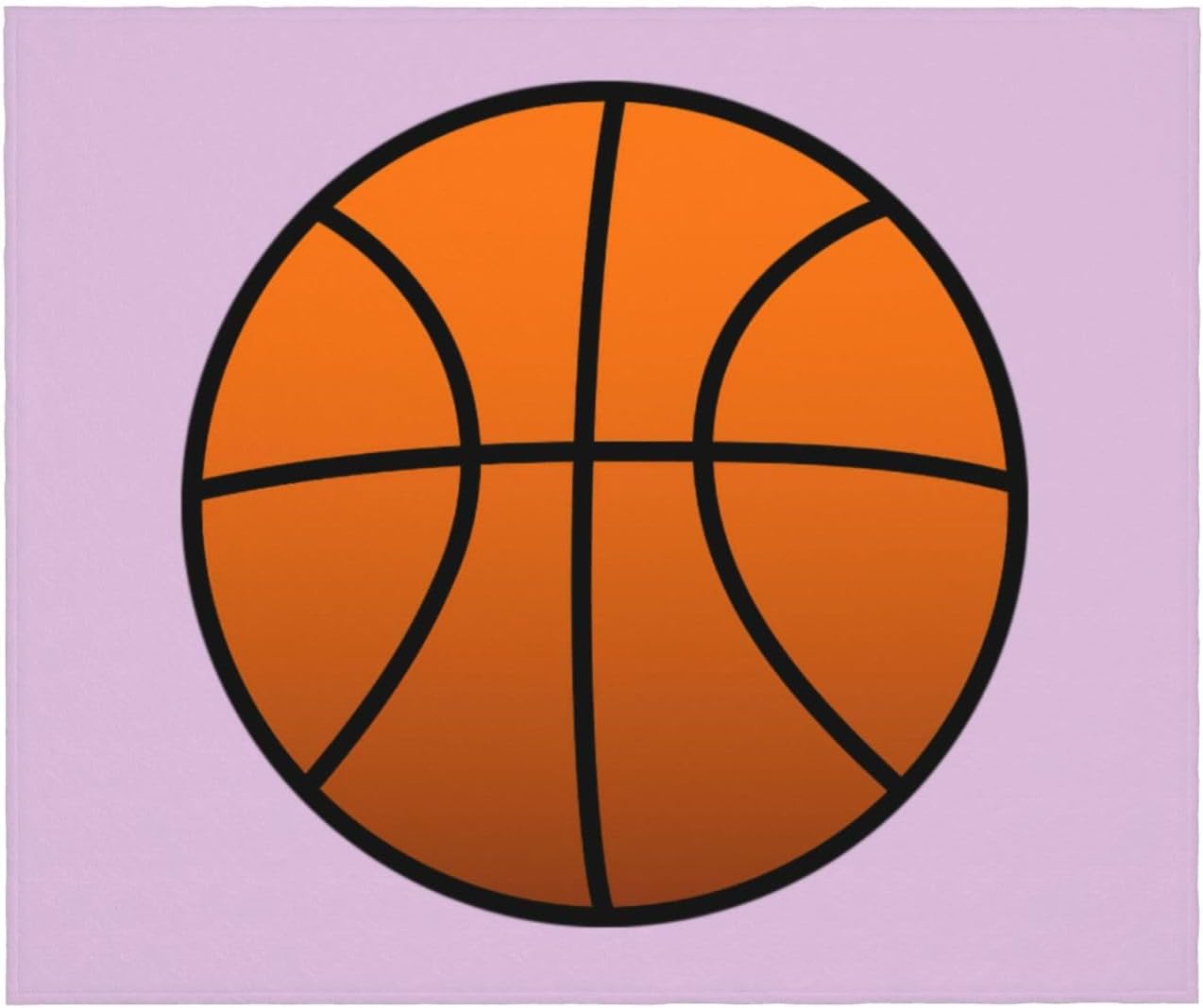Basketball Print Cozy Soft Blankets Warm 50x60 in Lightweight Blanket for Camping Travel