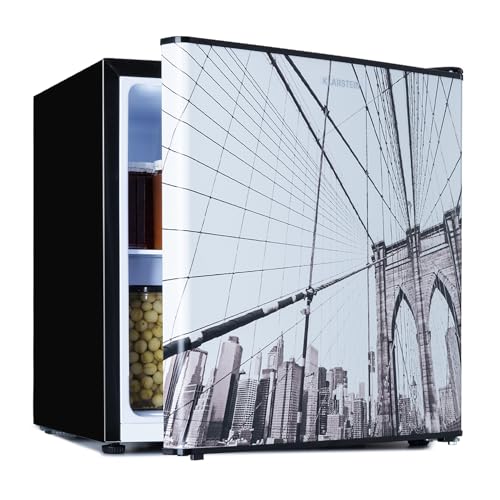 Klarstein Nevera Pequeña Portátil con Congelador, Mini Frigorifico 45 l., Mini Nevera Habitación, Oficina, Frigorificos Pequeños Bajo Consumo, Neveras Pequeñas Tempt. entre 0-10 ºC, Minibar 1 Estante