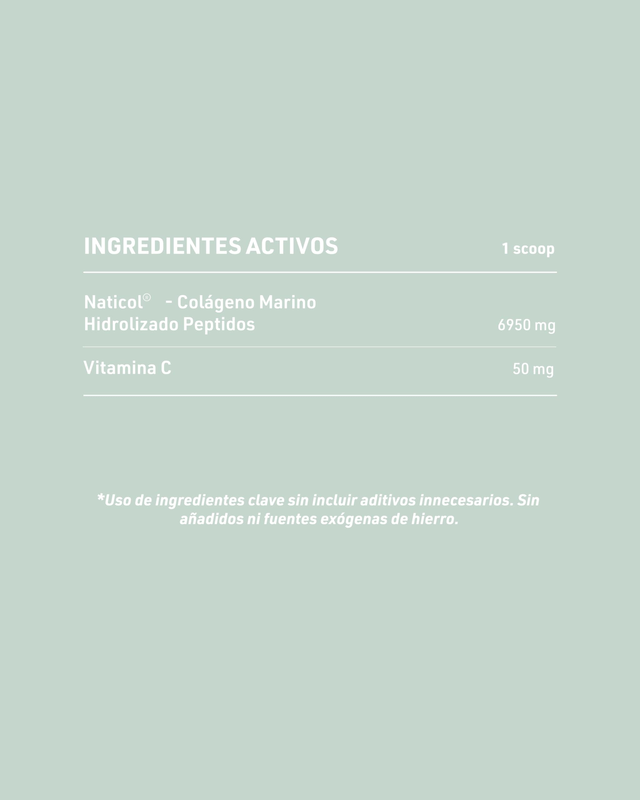 Péptidos de Colágeno Marino Hidrolizado Naticol® Sabor Neutro 210g – con Vitamina C – Fórmula Biodisponible para Cuidado de Piel – Sin Gluten, Azúcar, GMO - 30 Dosis