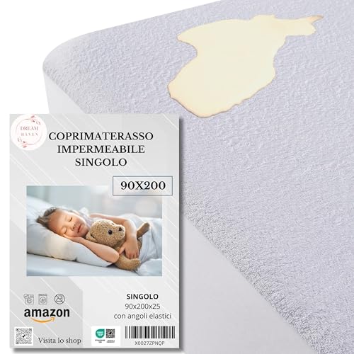 DREAM HAVEN: Coprimaterasso Impermeabile, Coprimaterasso Antiacaro e Igienico, Traversa Impermeabile...