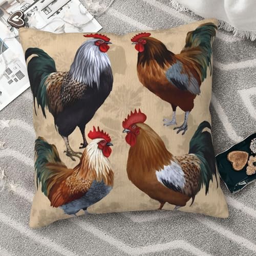 Housse coussin coq double face pour protéger et décorer le canapé - 7