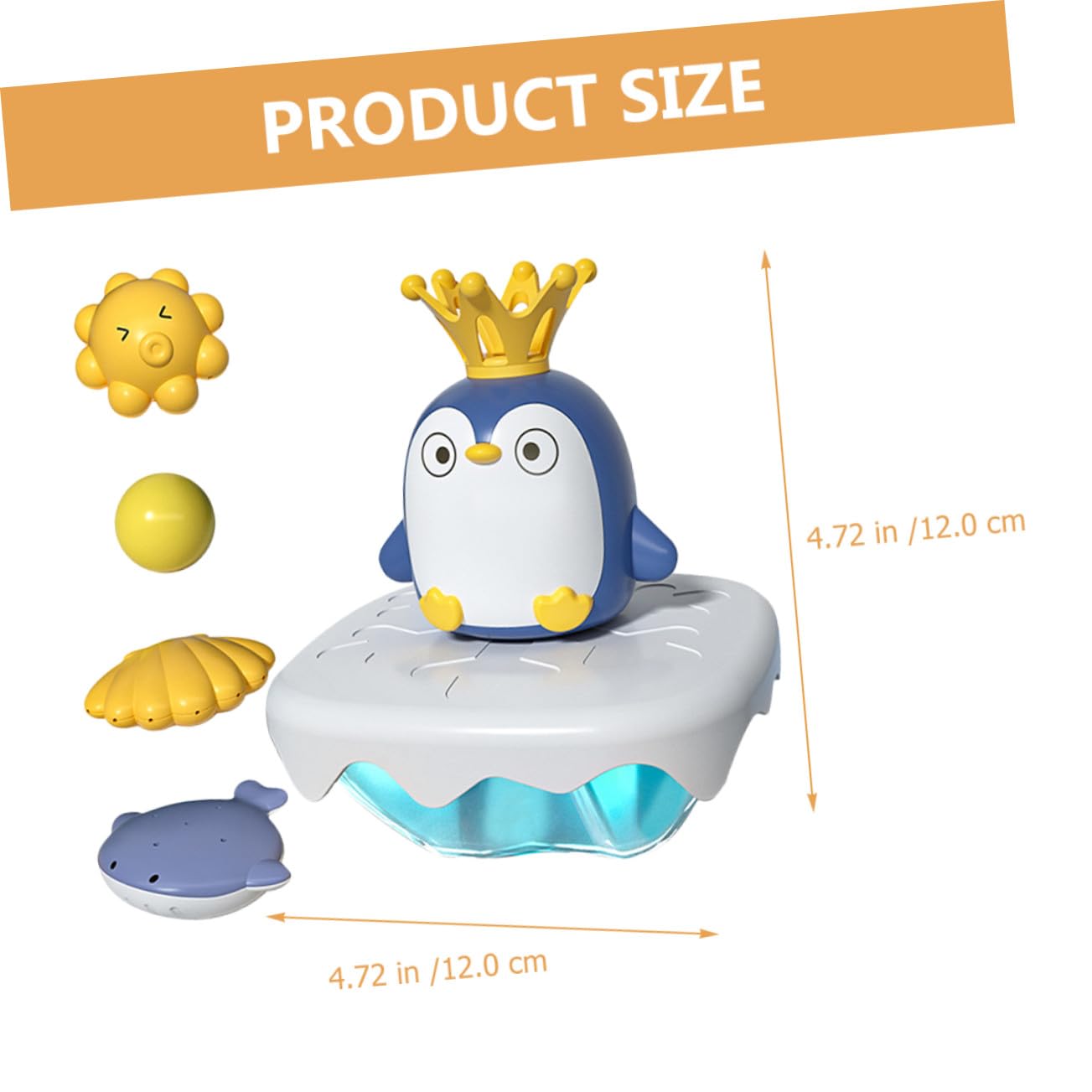 ERINGOGO Juguete De Baño Pingüino para Bebés Rociador De Agua Multifunción, Diseño Seguro y Suave, De Chorro Ajustables, Adecuado para Diversión Bañera Infantil