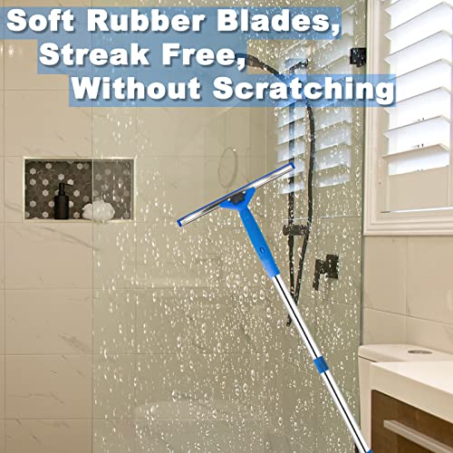 Ittaho All Purpose Window Squeegee With Handle And Rubber Replacement,Squeegee Shower Cleaner For Bathroom Glass Door Car Windshield-14 Inch #TOP3