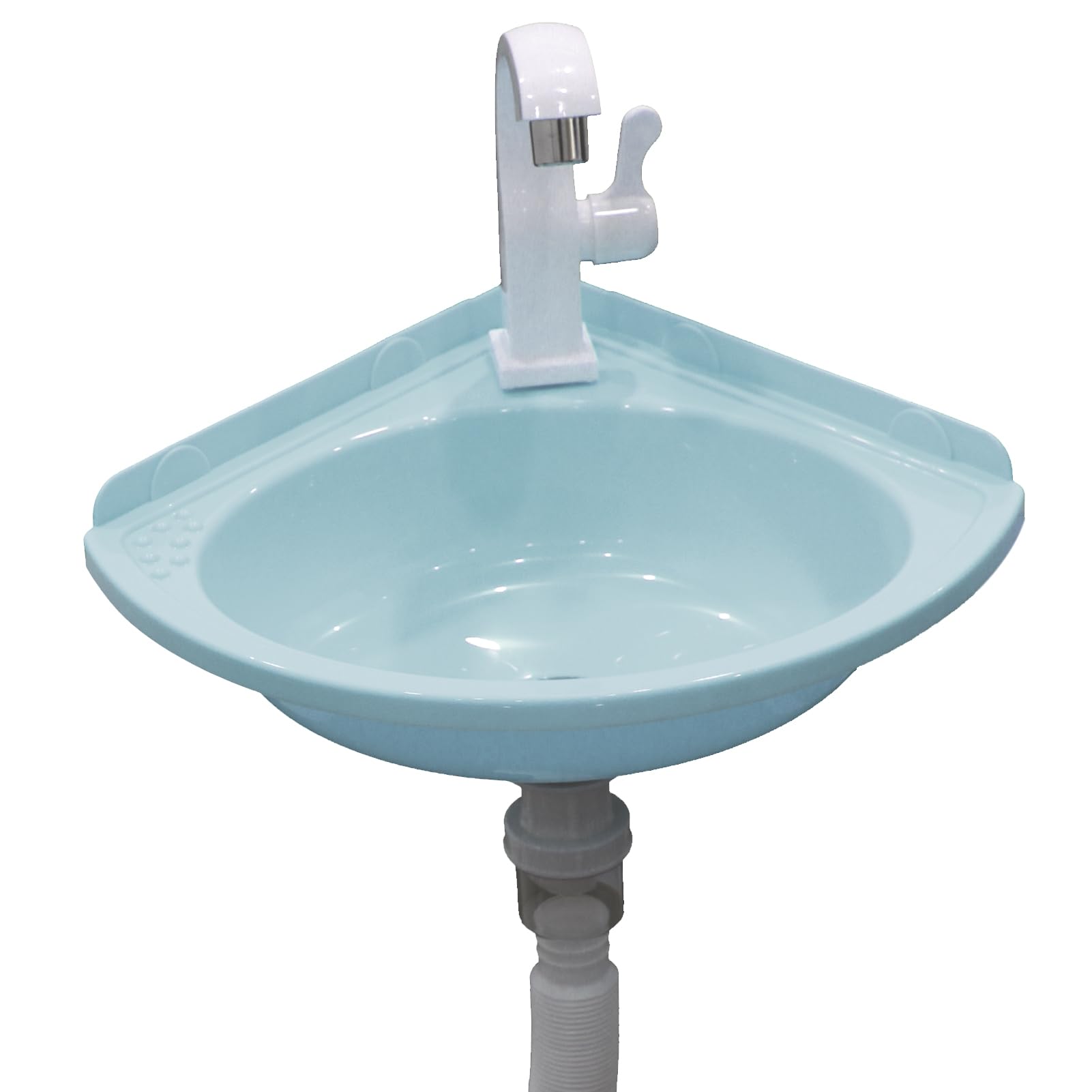 Lavabo colorato in plastica, piccolo angolo, lavandino a parete, in plastica, mini lavabo, per giardino, campeggio, cantina