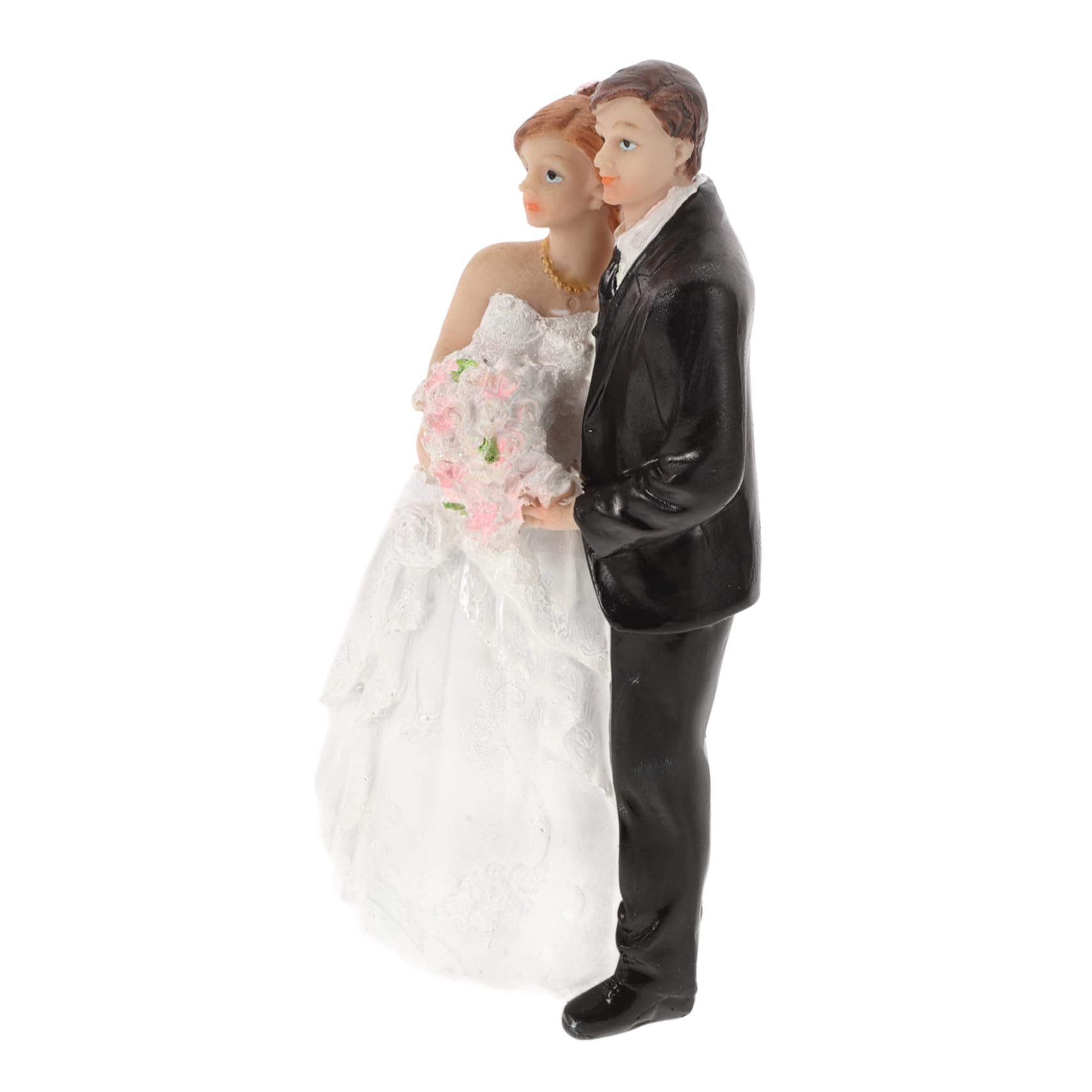 CHILDWEET Mr und Mrs Hochzeit Elegante Hochzeitstortenfiguren aus Synthetischem Harz mit Einzigartigem Design und Langlebiger Vielseitiger Nutzung als Hübsches Brautpaar für Cupcake