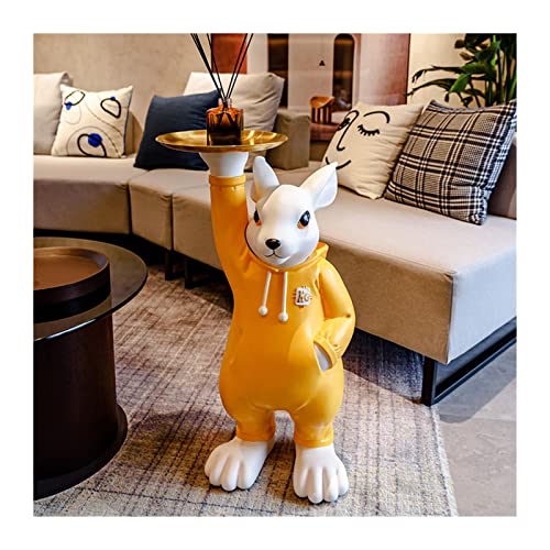 Artesanía de muebles Cómic conejo estatua resina figurilla tiendas decoración del hogar decoración de escritorio artesanía hecha a mano artes escultura moderna Escultura de sala de estar