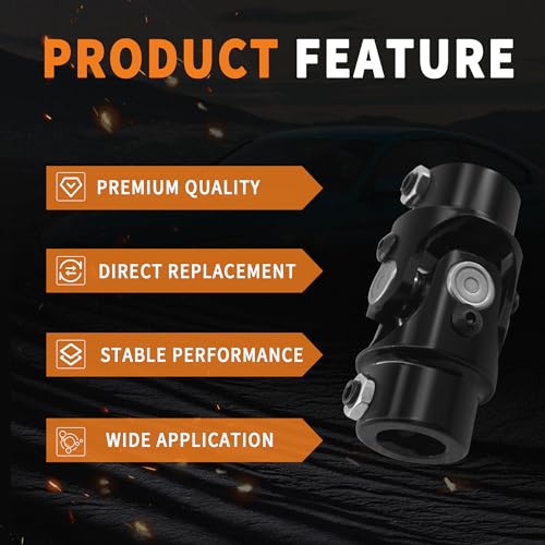 3/4 "DD x 3/4 "DD U-Joint Black Single Steering Shaft Universal Joint 35 Degree, Total Length:83 mm by GLOCRORET - Image 4