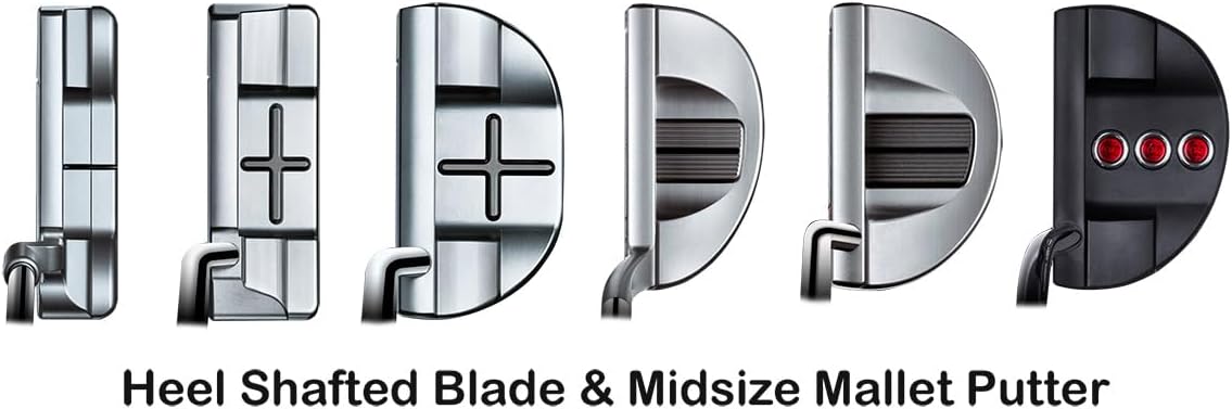 US Flag Dancing Scottie Dog Headcover for Blade and Midsize Mallet Putter, Black, Golf Head Cover