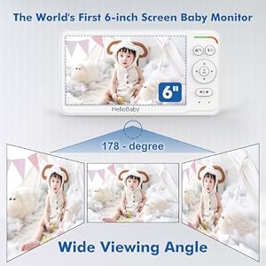 HelloBaby 6'' No WiFi Video Baby Monitor with Camera Audio, 30H Battery — photo 4 of 6