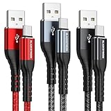 [Ricarica rapida a 3,1 A e Sincronizzazione Dati Istantanea] In filo di rame più spesso per una trasmissione di dati e di energia più stabile e veloce. I USBC Cavo BLACKSYNCZE supportano la tecnologia di ricarica rapida QC 3.0, con una potenza di ricarica massima di 3.1 A e una velocità di trasferimento massima di 480 Mbps. (Attenzione: i cavi non supportano le tecnologie SuperCharge di Huawei, DASH Charge OnePus e TurboPower.)