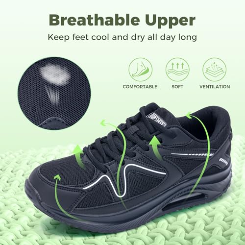 Image of Autper Plantar Fasciitis Shoes Women Walking Arch Support Tennis Casual Athletic Nurse Orthotic Sneakers for Foot Pain Relief