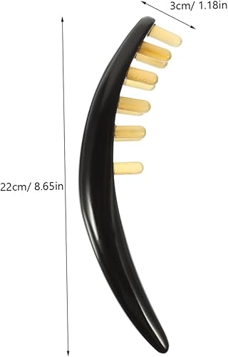 Miniatura 2 de Guasha - Herramienta de masaje de raspado, peine de cuerno de buey, terapia de punto de activación, peine de dientes anchos para palo de masaje de