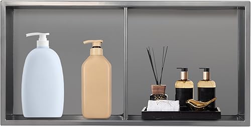 Nicho de ducha de acero inoxidable listo para ducha rectangular de baño, nicho de pared de baño, nicho empotrado, accesorio de baño para disponible en Yaxa Colombia