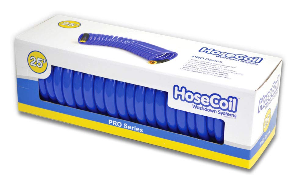 HoseCoil PRO 1/2 cala samozamykający się ogród, RV, zewnętrzny wąż wodny (25)