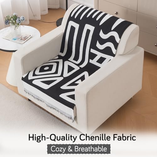Image of HOKIPO Sofa Cover 1 Seater, 180x60 cm, Black