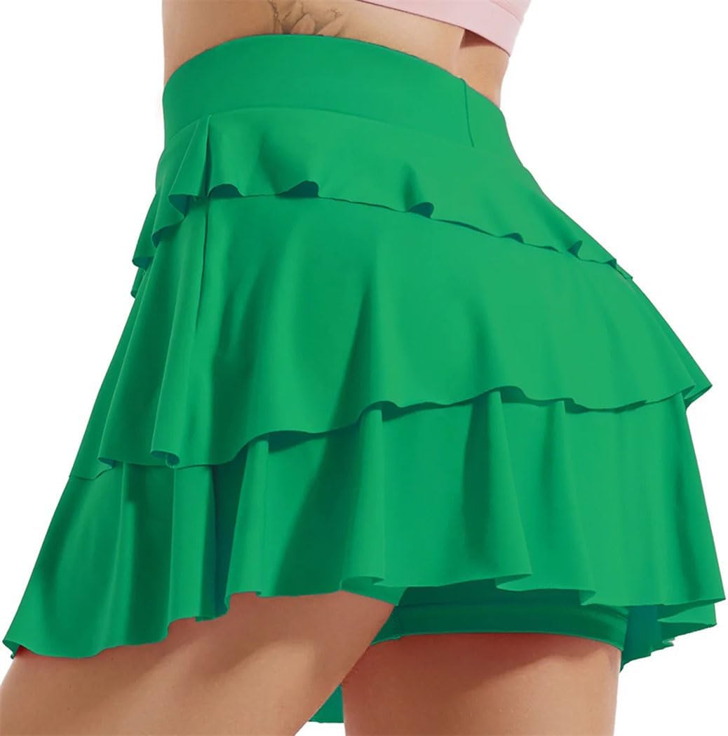 Women's High Waisted Tennis Skirt Pleated Quick Dry Running Skirt Inner Pocket Sports Fitness Short Skirts