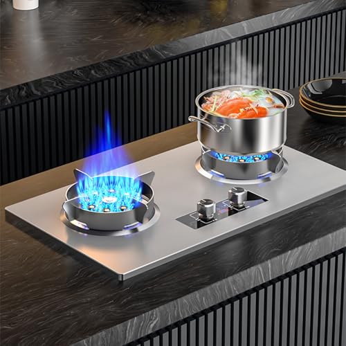 Estufa a gas 2 puestos acero inoxidable de piso miniatura 6