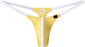 Faringoto Men's Breathable Mesh G-String Thongs - Ultra Low Rise Elastic Sexy Underwear