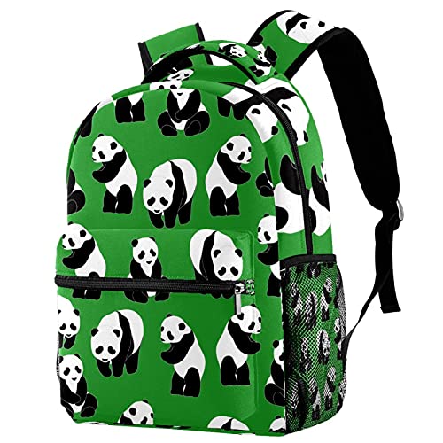 Sac à dos voyage panda vert anti-fuite avec poche bouteille enfant