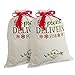 Produktbild 2 Pack Santa Sacks Personalized Canvas Bags Small Medium with Red Drawstring for Xmas Stockings Stuffers Presents Holder & Party Decorations for Kids (18.9 X 14.4)