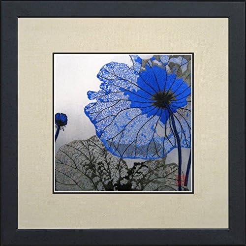 Handmade Embroidery Blue Lotus Leaf 36121