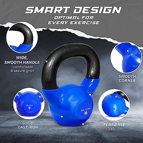 Yes4All Vinyl Coated Kettlebells for Weightlifting & Strength Training - View 5