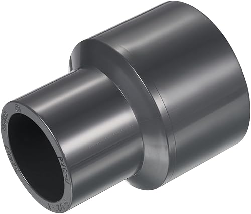 Miniatura 3 de PATIKIL Conector de tubo reductor UPVC de 1-12 x 1 pulgada de horario de enchufe 80, conector adaptador de acoplamiento recto, gris