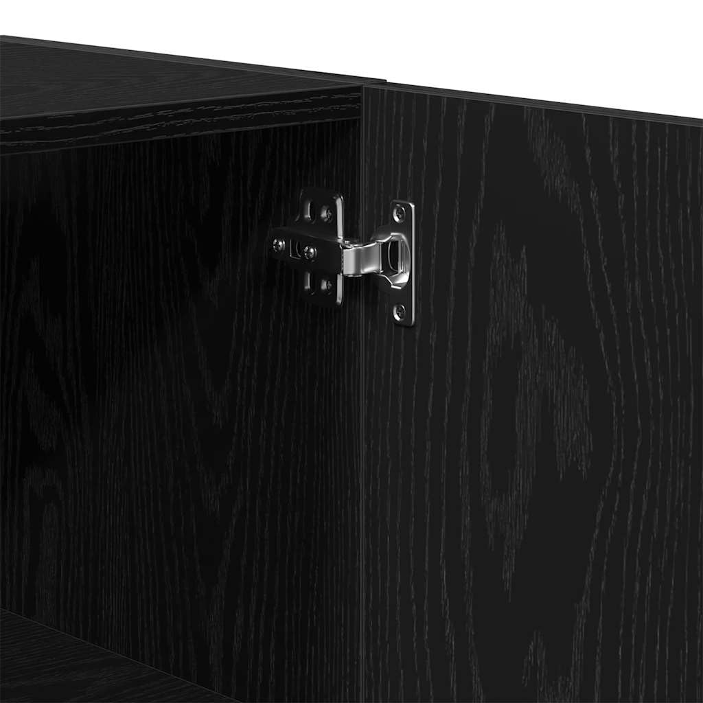 vidaXL Meuble Mural 60 x 31,5 x 60 cm Bois d'ingénierie Chêne Noir