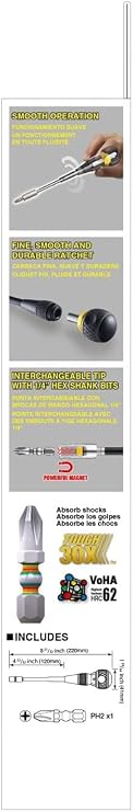 (US Model) VESSEL BALL GRIP Interchangeable Ratchet Screwdriver