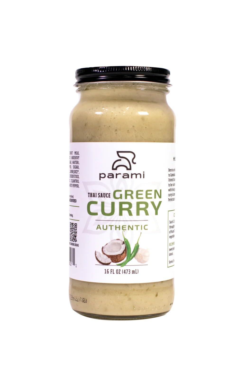 Parami Thai Curry Sauce Size 16 OZ (Gluten Free, Dairy Free, Nut Free) (Pack of 1, Green)