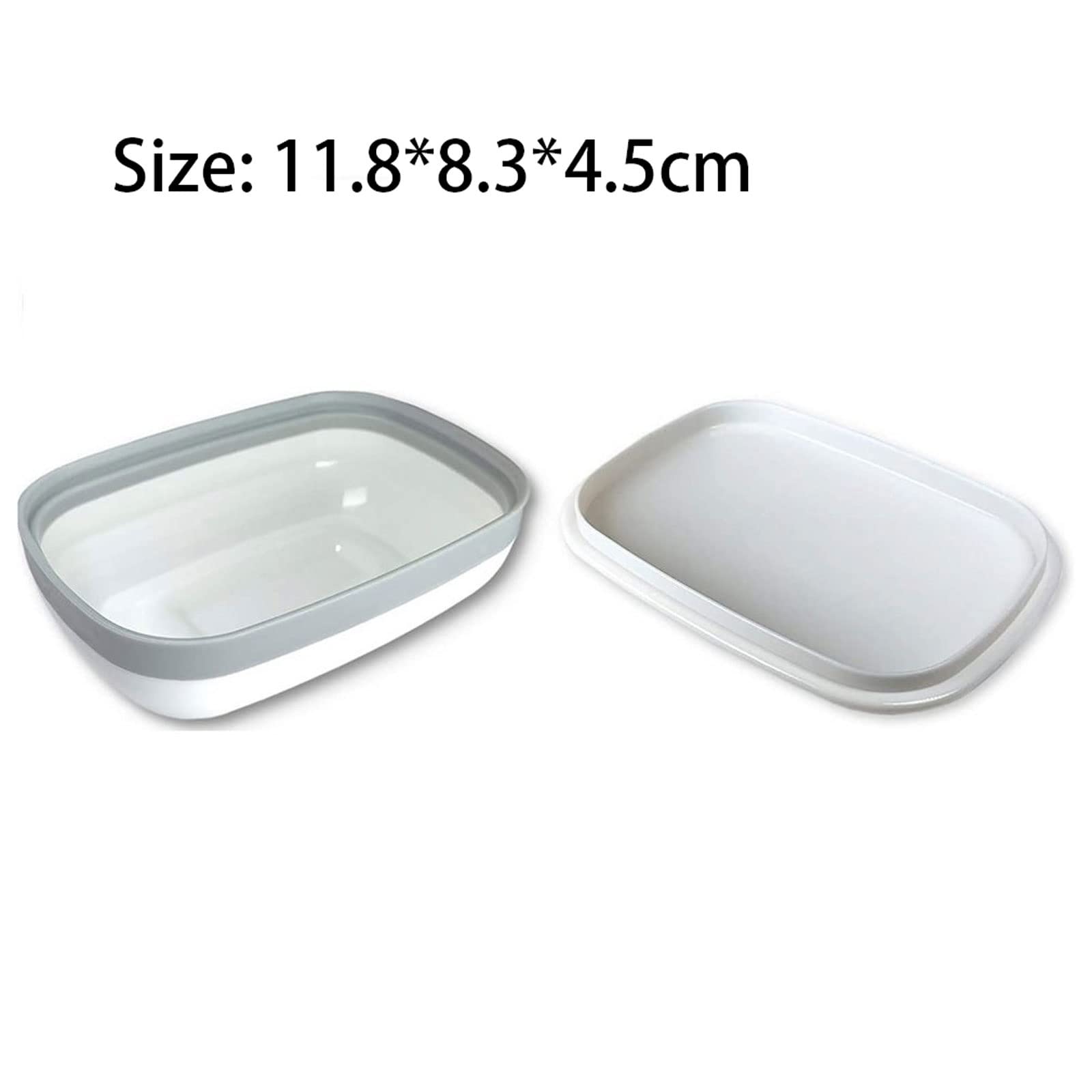 Jabonera, Bandeja jabonera, Soporte for Barra de jabón de Viaje, Caja contenedora for Platos, Protector de Drenaje, Banda de Silicona, Sellado Fuerte, Caja a Prueba de Fugas