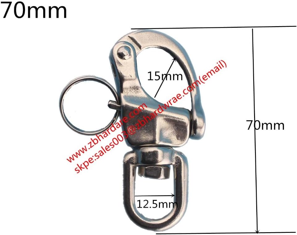 Stainless Steel Spring Swivel Shackle Quick Release Marine Boat Anchor Chain Eye Shackle Swivel Snap Hook Sailing Hardware