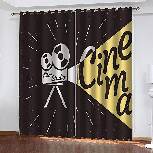 Vorhang Blickdicht Ösen Thermo Verdunkelungs Polyester Gardinen 2 Stück 3D Bedruckt Beamer Für Schlafzimmer Wohnzimmer Kinder Oder Babyzimmer