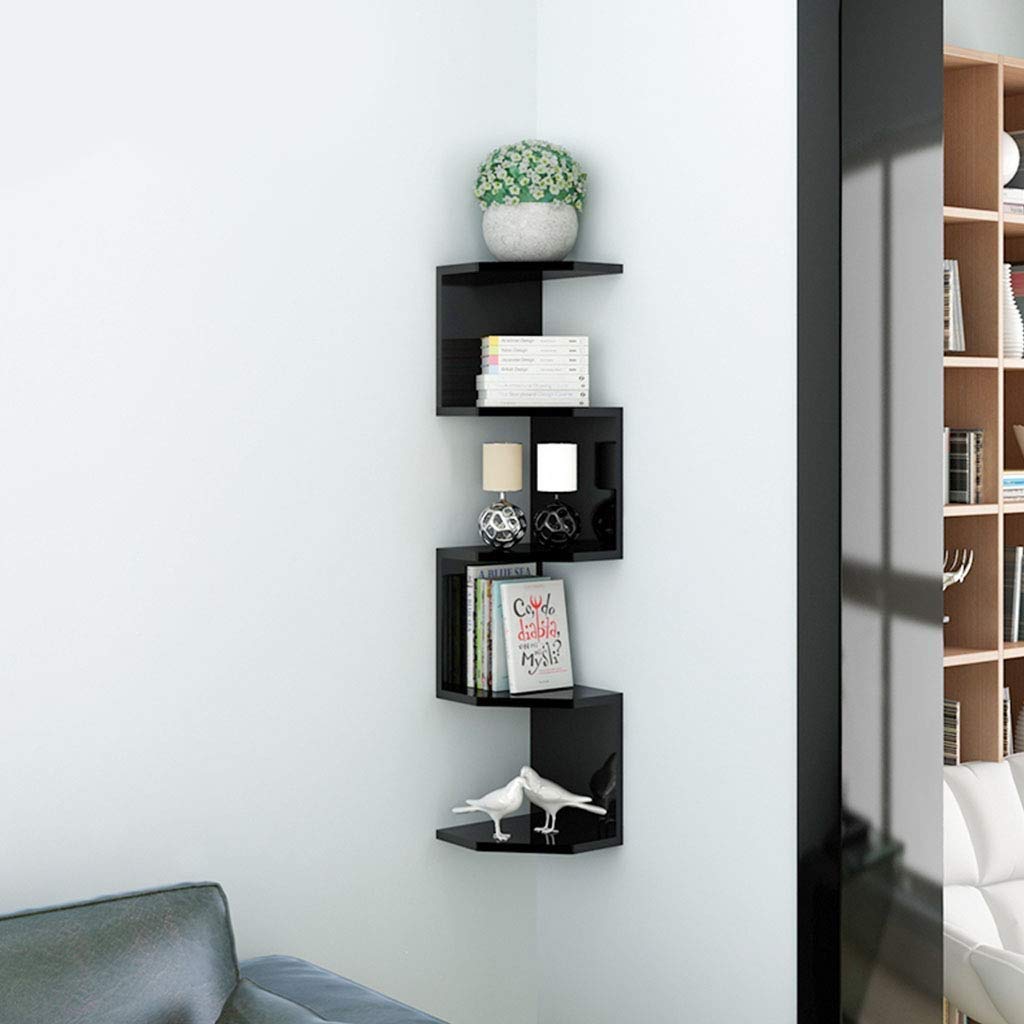 Estantería de almacenamiento para el hogar, estante de pared, estante para colgar en la pared, estante de almacenamiento de la sala de estar esquina dormitorio triángulo partición decorativa,