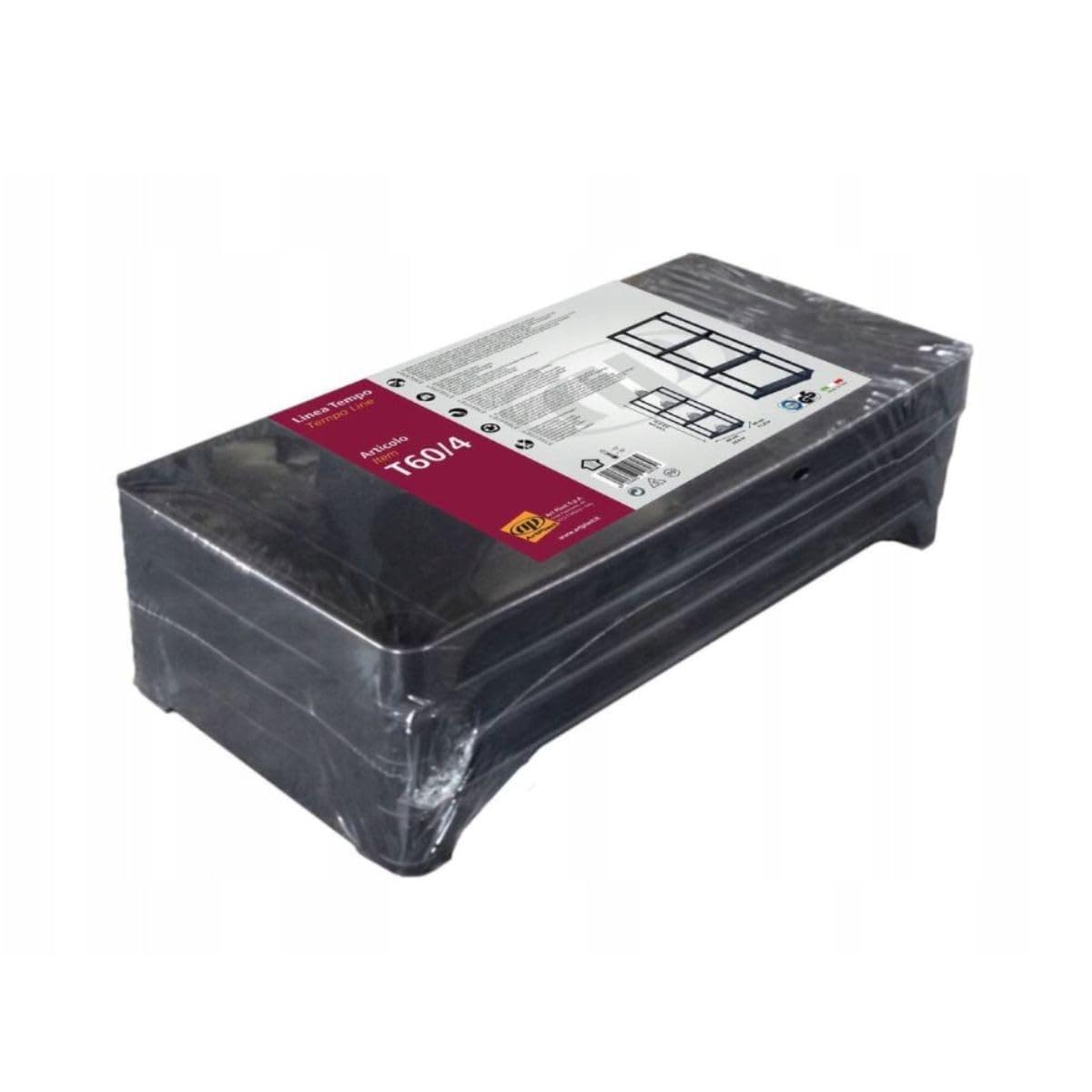INTEC - Étagère de Rangement 4 Niveaux Noire modulable Polypropylène Résistant Garage Buanderie