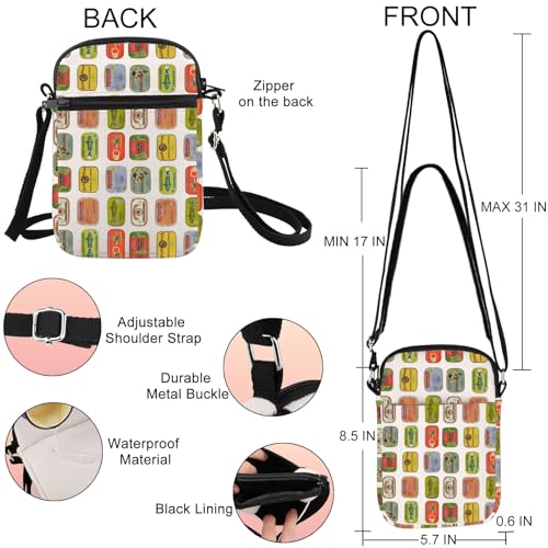 JNIAP Canned Sardines Crossbody Bag Sardine Tin Fish Gift Tin Fish shoulder bag Sardine Lover Gifts2