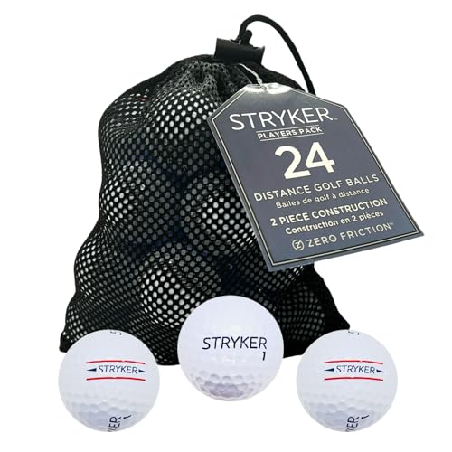 Zero Friction Stryker Golf Balls, 24 Pack