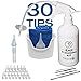Ear Wax Removal Tool by Tilcare - Ear Irrigation Flushing System for Adults & Kids - Perfect Ear Cleaning Kit - Includes Electric Vacuum Removal Tool, Basin, Syringe, Curette Kit, Towel and 30 Tips
