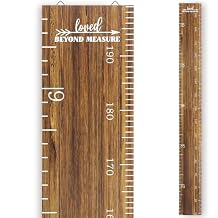 Eersida Growth Chart for Wall Kids Height Growth Chart Wooden Ruler Nursery Wall Decor Boys Girls Height Measurement Loved Beyond Measure for Room Hanging DecorNovel Style