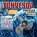 OEM Upgrade Aluminum Outboard Boat Propeller for Honda Engines 9 1/4x12 10 Spline Tooth 25-30 HP,RH
