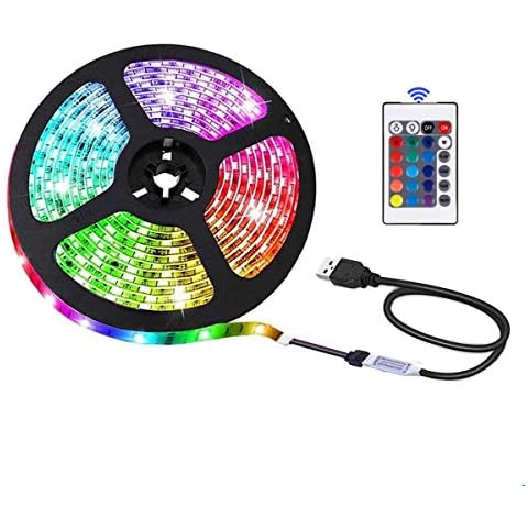 USB LED Strip Lights with Remote Control, 5050 RGB Cover
