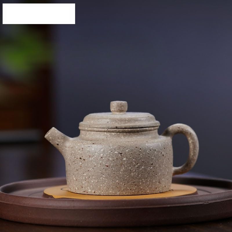 Teiere Teiere di Argilla Viola da 160 ml Pentola Fatta a Mano Minerale Grezzo Sabbia Grossa Giada Bianca Segmento Fango tè Ammollo Bollitore Zisha Teaset Teiera