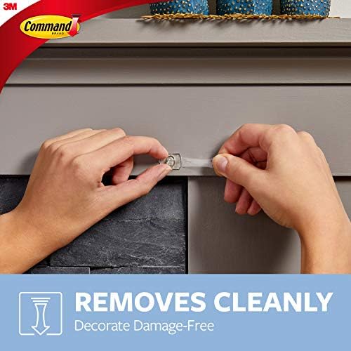Command Decorating Clips, Mini, Clear, 20 Clips 24 Mini Strips, 17026CLR-C - 4