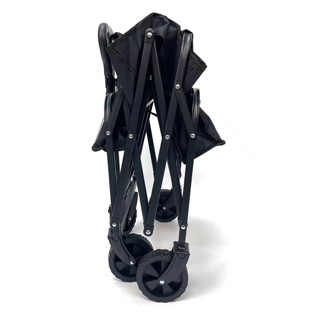 Chariot de transport pliable avec porte-bouteille, 80 l, charge maximale : 100 kg, pour la plage et le camping