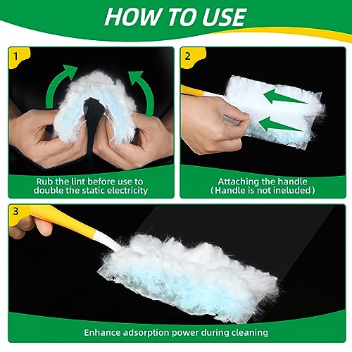 Image of Duster Refills,Static Dust Removal Brush Disposable Replacement Head Compatible with Swiffer Duster Refills for Electronics, Furniture, Blinds, Ceiling Fans (Blue, 18 PCS)